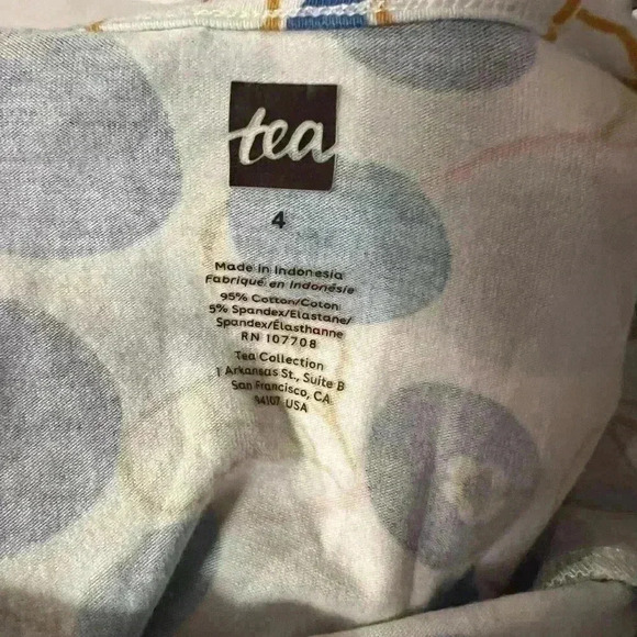 Tea Collection Cotton Blend Casual Dress with Maine Blueberries. Size 4 EUC - Picture 5 of 6